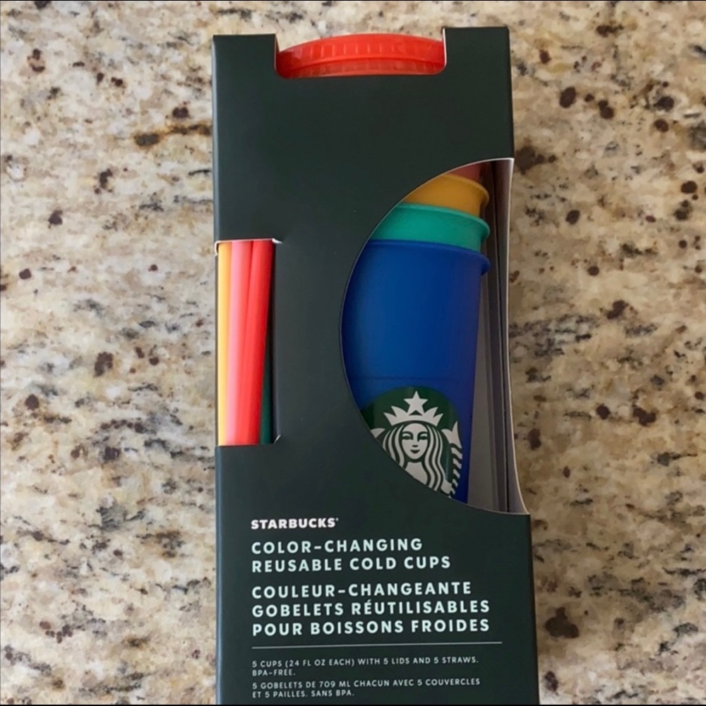 Starbucks color changing cups Set of 5